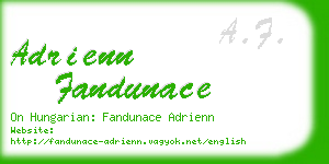 adrienn fandunace business card